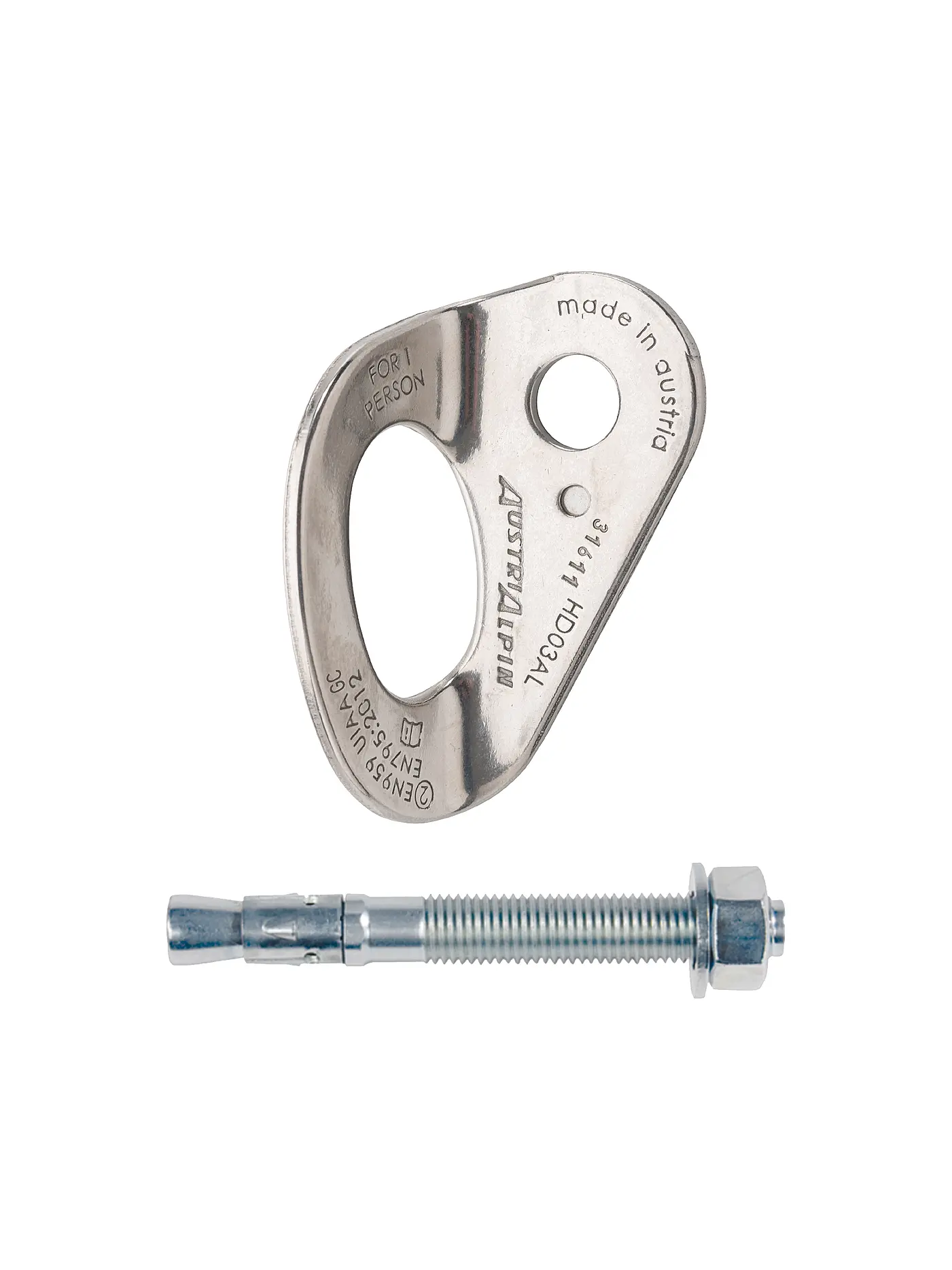 AUSTRIALPIN | Bohrhakenlasche Edelstahl 316L | 